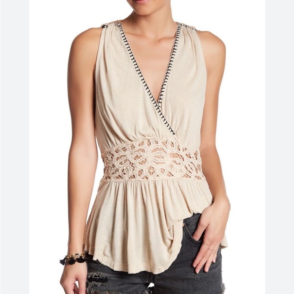 Free People Meghan Embroidered Sleeveless Top - Picture 1 of 8